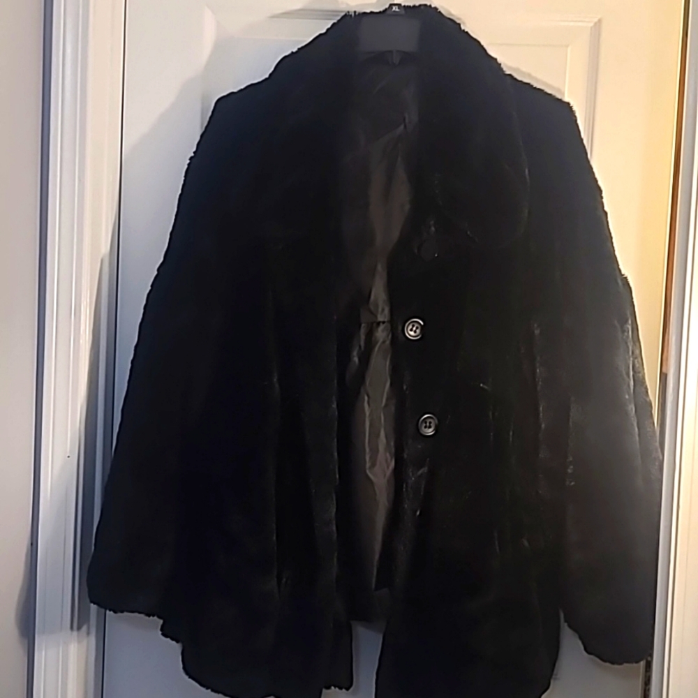 Black Faux Fur Jacket